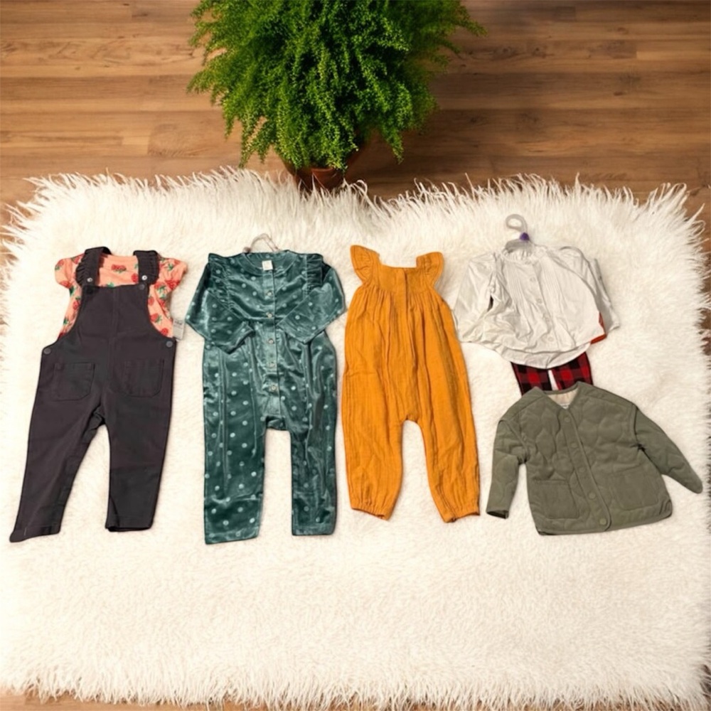 🆕 H&M Primark baby 12-18M - Overalls and Jumpsuits Old Navy jacket + booties